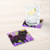 Gustav Klimt Black Kitten Kartonnen Onderzetters (Insitu)