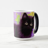 Gustav Klimt Black Kitten Magische Mok (Voorkant rechts)