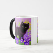 Gustav Klimt Black Kitten Magische Mok (Voorkant links)