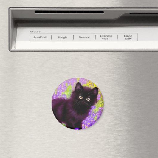 Gustav Klimt Black Kitten Magneet (Insitu (Vaatwasser))