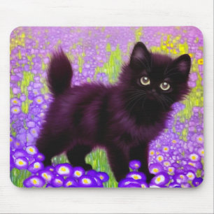 Gustav Klimt Black Kitten Muismat