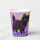 Gustav Klimt Black Kitten Papieren Bekers (Achterkant)