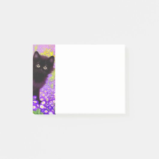 Gustav Klimt Black Kitten Post-it® Notes (Voorkant)