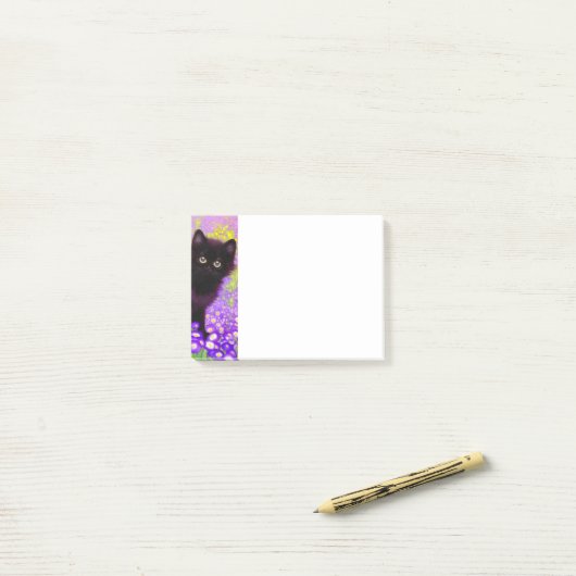 Gustav Klimt Black Kitten Post-it® Notes (Op bureau)