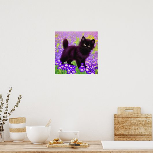 Gustav Klimt Black Kitten Poster (Keuken)