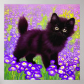 Gustav Klimt Black Kitten Poster (Voorkant)