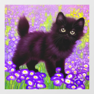 Gustav Klimt Black Kitten Raamsticker