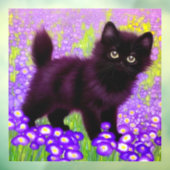 Gustav Klimt Black Kitten Raamsticker (Vel 3)