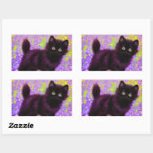 Gustav Klimt Black Kitten Rechthoekige Sticker (Vel)