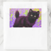 Gustav Klimt Black Kitten Rechthoekige Sticker (Tas)