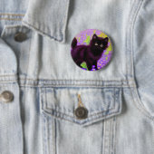 Gustav Klimt Black Kitten Ronde Button 5,7 Cm (In situ)
