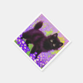 Gustav Klimt Black Kitten Servet (Hoek)