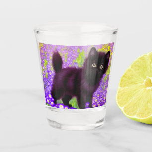 Gustav Klimt Black Kitten Shot Glas