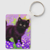 Gustav Klimt Black Kitten Sleutelhanger (Achterkant)