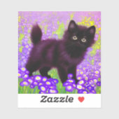 Gustav Klimt Black Kitten Sticker (Vel)