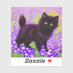 Gustav Klimt Black Kitten Sticker