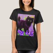 Gustav Klimt Black Kitten T-shirt (Voorkant)