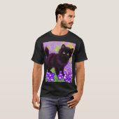 Gustav Klimt Black Kitten T-shirt (Voorkant volledig)