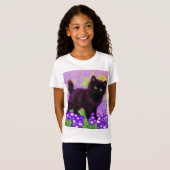 Gustav Klimt Black Kitten T-shirt (Voorkant volledig)