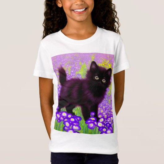 Gustav Klimt Black Kitten T-shirt (Voorkant)