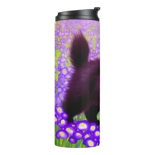 Gustav Klimt Black Kitten Thermosbeker (Gedraaid links)