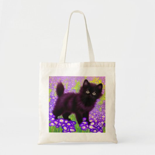 Gustav Klimt Black Kitten Tote Bag (Voorkant)