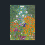 Gustav Klimt: Bloedtuin Visitekaartje<br><div class="desc">Een prachtig klassiek visitekaartje met een kleurrijke bloemtuin,  geschilderd door de Oostenrijkse symbolische schilder Gustav Klimt.</div>