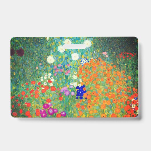 Gustav Klimt Bloementuin Badge (Voorzijde)