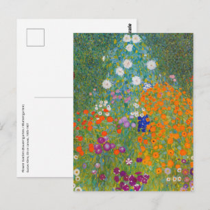 Gustav Klimt - Bloementuin Briefkaart