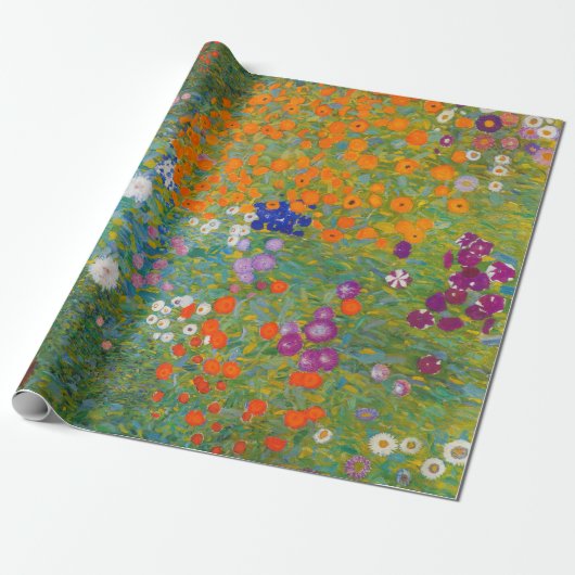 Gustav Klimt - Bloementuin Cadeaupapier (Uitgerold)