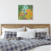 Gustav Klimt - Bloementuin Canvas Afdruk (Insitu (Slaapkamer))