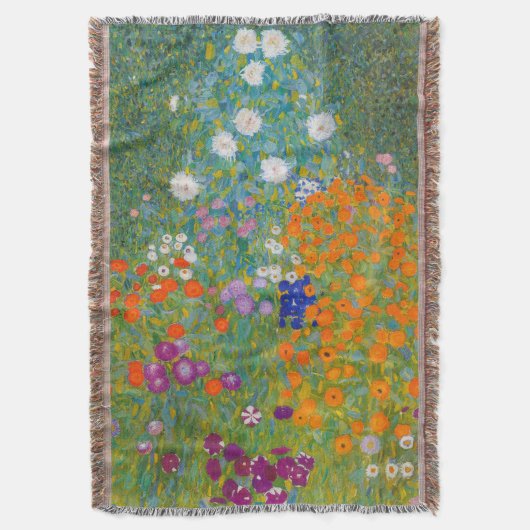 Gustav Klimt - Bloementuin Deken (Voorkant Verticaal)