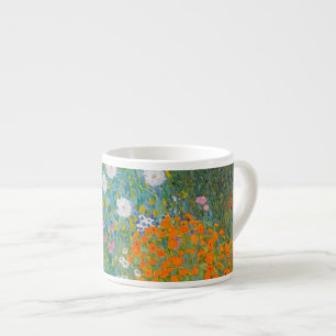 Gustav Klimt - Bloementuin Espresso Kop