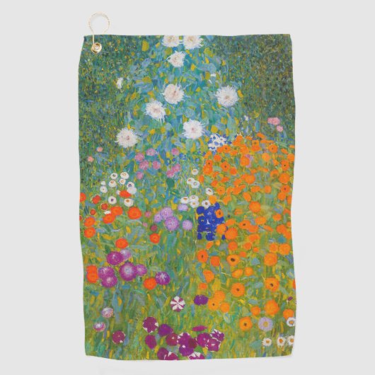 Gustav Klimt - Bloementuin Golfhanddoek (Voorkant)