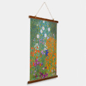 Gustav Klimt - Bloementuin Hangend Wandkleed (Gebogen)