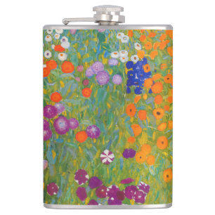 Gustav Klimt - Bloementuin Heupfles