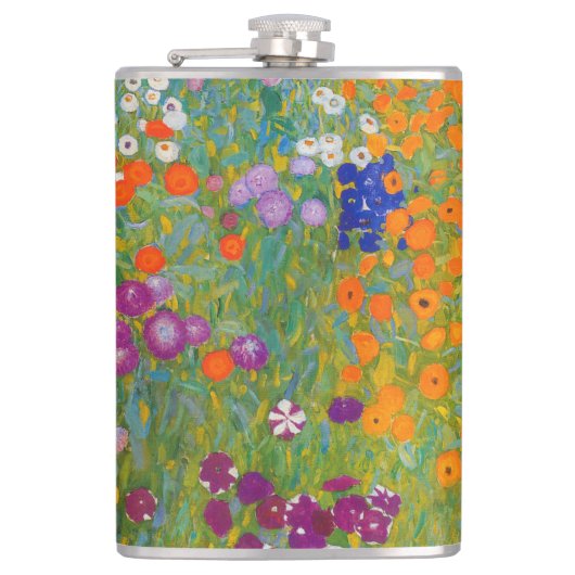 Gustav Klimt - Bloementuin Heupfles (Voorkant)