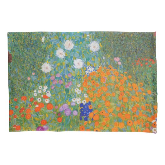 Gustav Klimt - Bloementuin Kussensloop (Voorkant)