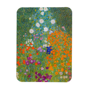 Gustav Klimt - Bloementuin Magneet