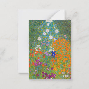 Gustav Klimt - Bloementuin Notitiekaartje