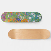 Gustav Klimt - Bloementuin Persoonlijk Skateboard (Horizontaal)