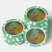 Gustav Klimt - Bloementuin Poker Chips (Opstapeling)