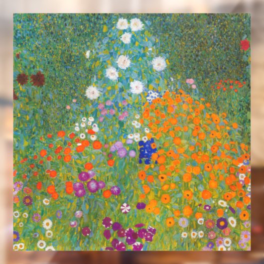 Gustav Klimt - Bloementuin Raamsticker (Vel 2)