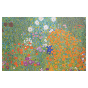Gustav Klimt - Bloementuin Stof