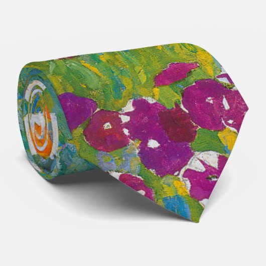 Gustav Klimt - Bloementuin Stropdas (Opgerold)