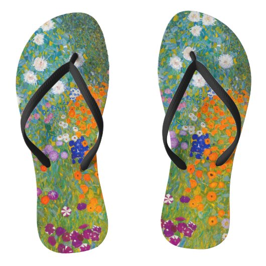 Gustav Klimt - Bloementuin Teenslippers (Voetbed)