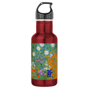 Gustav Klimt - Bloementuin Waterfles