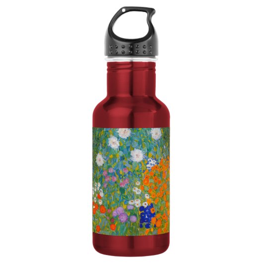 Gustav Klimt - Bloementuin Waterfles (Voorkant)