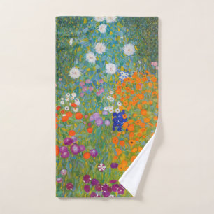 Gustav Klimt - Bloemtuin Bad Handdoek
