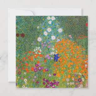 Gustav Klimt - Bloemtuin Bedankkaart